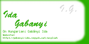 ida gabanyi business card